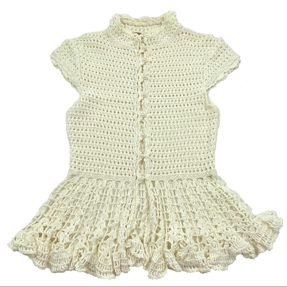Free People Tops - Free People | Crochet Cap Sleeve Cardigan Top